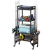 Cyfie Fishing Rod Rack, 4-Tier Mobile Heavy-Duty Holder for 10