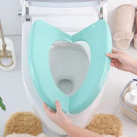 HEALLILY Folding Potty Seat Portable Toilet Training Seat Cover Cushion Pad Lightweight Foldable Travel and Home Use