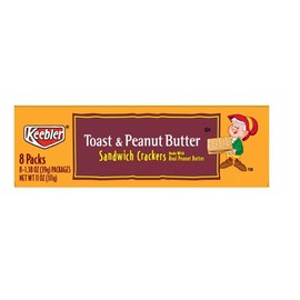 Keebler Toast & Peanut Butter Sandwich Crackers Snack Pack, 1.8 Oz (12-pack)