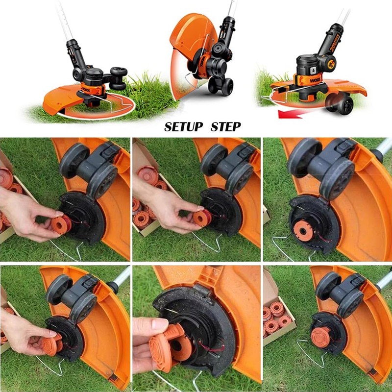 BIGJIYU 5 Pieces Lawn Mower Strimmer Coil for Worx Strimmer