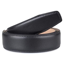 Vatee's Men Replacement Leather Belt Strap without Buckle Adjustable Belt 1.34"(34mm) Wide 41" Long Black