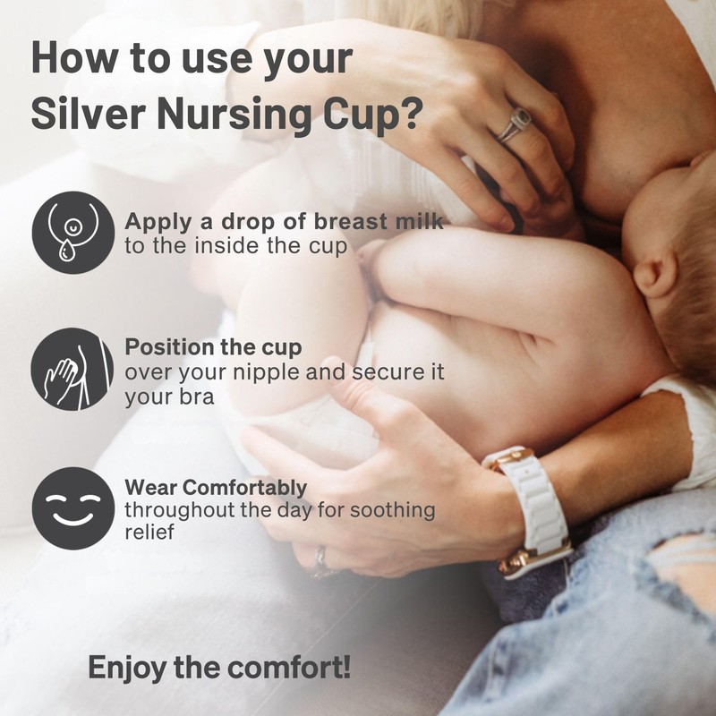 The Original Silver Nursing Cups by LoveNoobs, Nipple Shields for