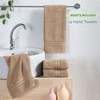 Elegant Comfort Three Line Popcorn Towel Set for Bathroom 16