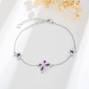 Butterfly Bracelet Sterling Silver Purple Butterfly Bracelet Animal Jewelry for