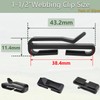 CooBigo 1-1/2" Plastic Webbing Ending Clip, 20 Pack Tactical Molle