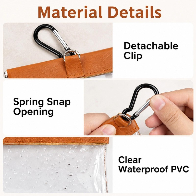 Livawnd Golf Tee Ball Bag Pouch Clip Holder Transparent for