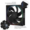 Thermalright TL-S12R CPU Fan,Case Cooler Fan, Silent Computer Reverse Fan