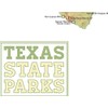 Texas State Parks Checklist Map 11x14 Print (Green & White)