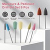 siyuwuro 8Pcs Silicone Pear Shape Rubber Nail Drill Bit With