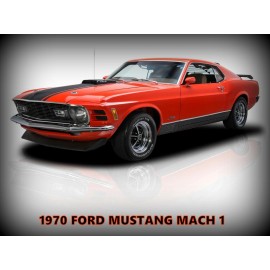 1970 Ford Mustang Mach 1 NEW Metal Sign: Pristine Vintage Look Restoration