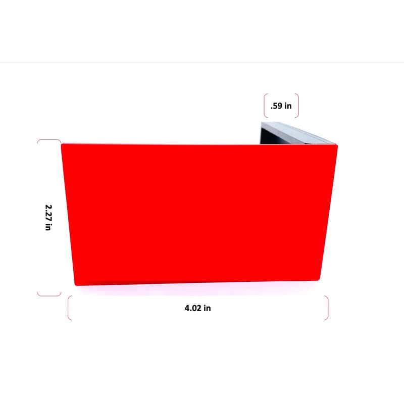 Solid Red Mailbox Flag Front Mount Left or Right Opening