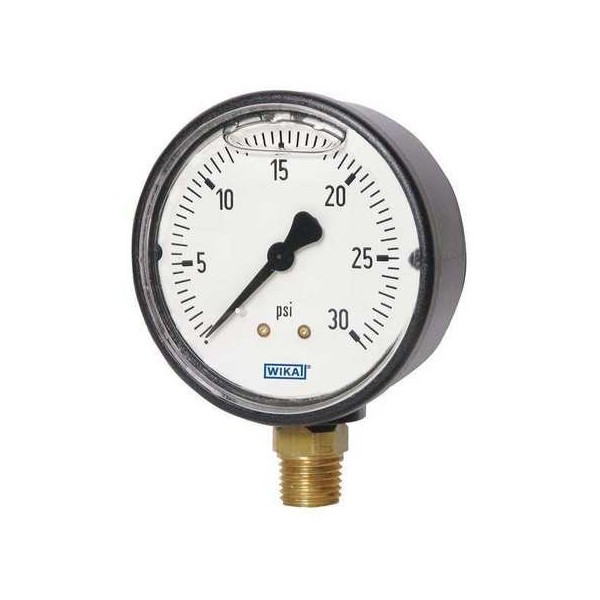 Pressure Gauge, 2-1/2" Dial Size, MNPT