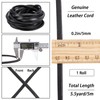 GORGECRAFT 5.5 Yard Black Flat Genuine Leather Strips 5.5 mm