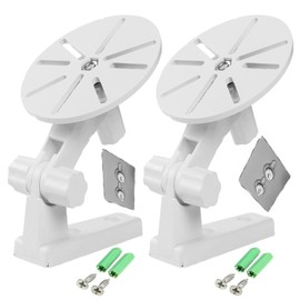 with a circular base tray supportDome Camera Wall Mount L-Type Stand Cam Bracket Ceiling Support Base Holder for CCTV Baby Monitor Security Webcam Indoor Outdoor (Mounting + Punch-Free Sticky Screws)