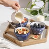 Selamica Ceramic 8oz Bouillon Cups 4 Inch Small Bowls, Dessert