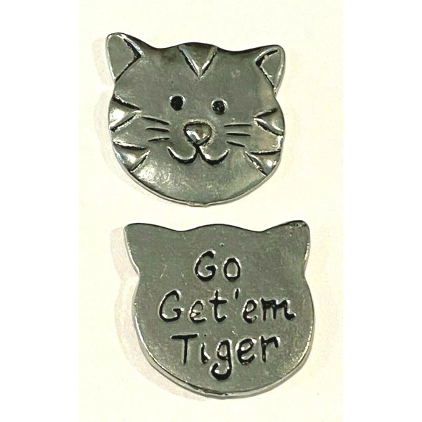 Basic Spirit Handcrafted in Canada Pewter Pocket Token Charm "GO
