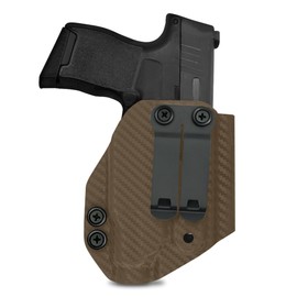 HolsterBuilder Holster Light Bearing IWB Compatible with Glock 19 (19/19X/23/32/44/45) with TLR7, Lightweight & Strong Carbon Fiber Material, Adjustable Cant (Coyote Brown, Right Hand)