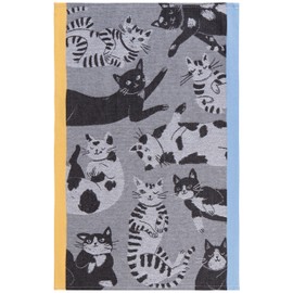 Jubilee Danica Kitchen Towel Dish Towel 100% Cotton White Meow & Furever Cat Pattern
