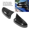 1 Pair Carbon Fiber Ox Horn Rearview Side Glass Mirror