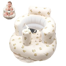 Ryvera Baby Inflatable Seat for Babies from 3-36 Months, Inflatable Baby Seat, Baby Sofa Seat, Baby Floor Seats for Riding, Baby Seats for Toddlers, Inflatable Baby Chair with Built-in Air Pump