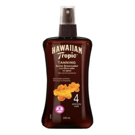 Hawaiian Tropic Tanning Aceite Bronceador Fps4 2pzs De 240ml