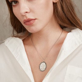 jiamiaoi Saint Christopher Necklace with Pendant Saint Christopher Pendant St Christopher Medal Necklace Men's Steel Saint Christopher Chain Gold, Christopher