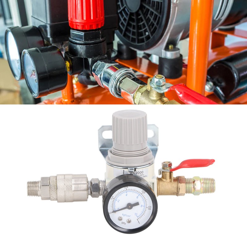 Air Compressor Pressure Regulator 1/4 Inch NPT Air Pressure Regulator