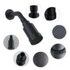 Regadera Aumentadora de Presión Para Agua Alcalina (Negro)