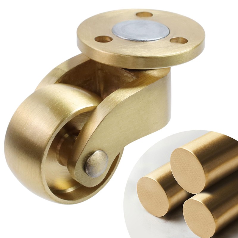 Semetall 1-Inch Solid Brass Swivel Caster for All Floor Mat