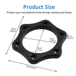 AOEVUIR 8 Pcs Gummi Anti-Rutsch-Roller-Schutz für Handheld Wireless Mikrofon