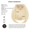 XRACEPHOL Blonde Bangs Clip in Thick Natural Full Front Neat