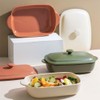 TUSIMI Ceramic Casserole Dish with Lid,33oz Covered Rectangular Baking Dish