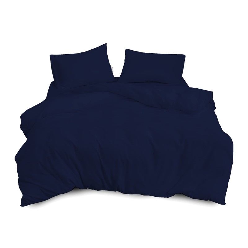 Sapphire Collection Plain Duvet Cover With Pillow Case Non Iron