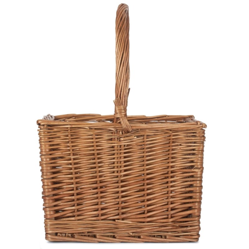 Red Hamper DB001 Wicker Double Steamed 2 Bottle Drinks Basket