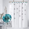 EleCharm 12 Pcs Bling Rhinestones Shower Curtain Hooks Bathroom Rolling