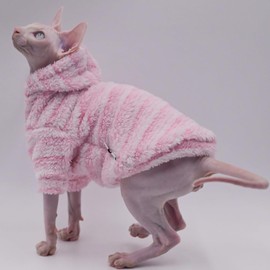 Hairless Cat Clothes Warm Thickness Soft Winter Cat Apparel for Sphynx Cats, Devon Rex Cats, Cornish and Small Cats (X-Small)