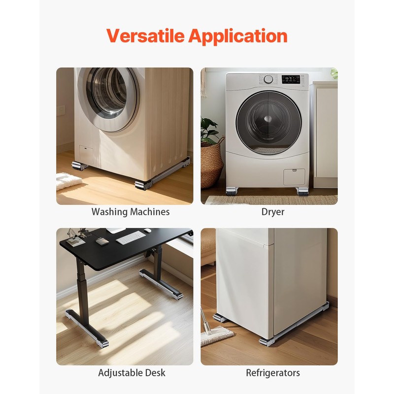 VEVOR Heavy Duty Furniture Appliances Rollers, Extendable Appliance Rollers Mobile