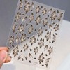 1 Sheet 5D Flower Nail Stickers Autumn Brown Gradient Flower