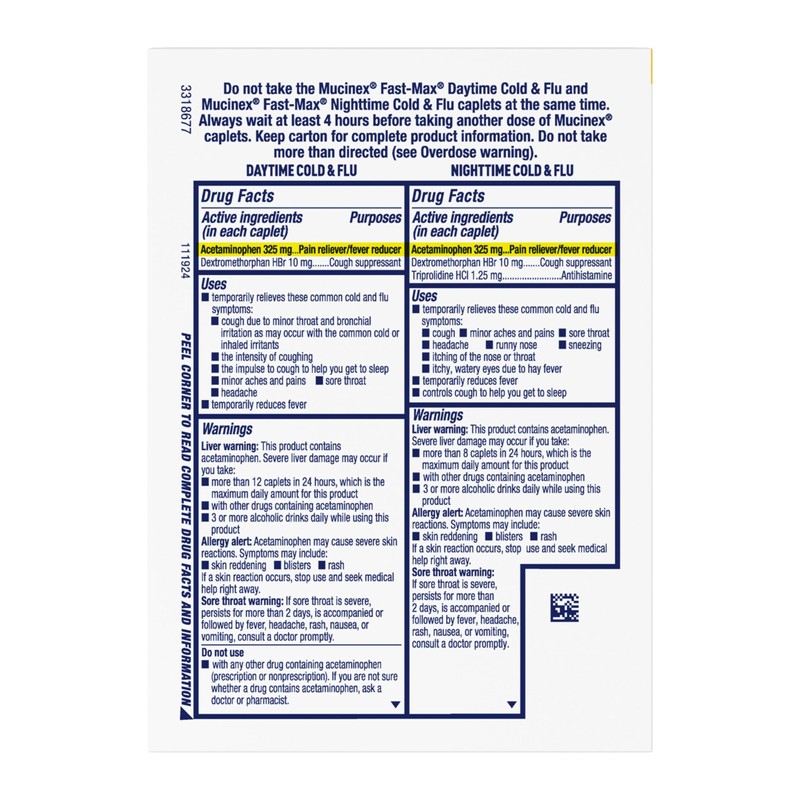 Mucinex Mucinex Fast-Max Daytime Cold & Flu & Nighttime Cold