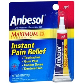 Anbesol Gel Maximum Strength 0.33 oz (Pack of 10)
