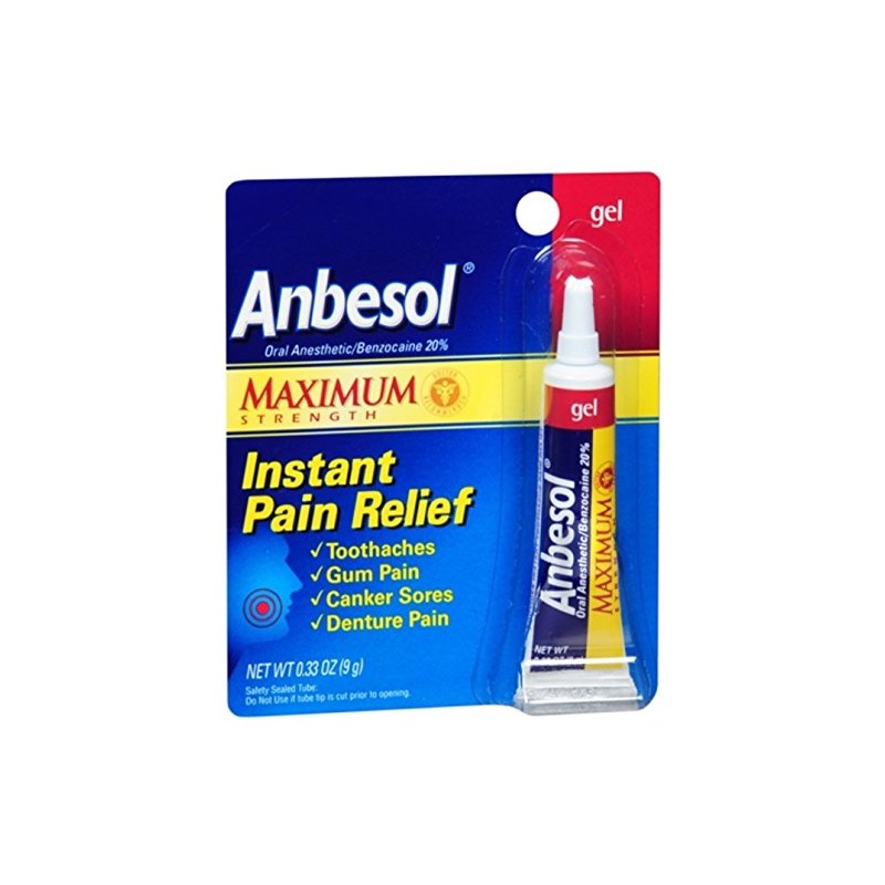 Anbesol Gel Maximum Strength 0.33 oz (Pack of 10)