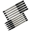 rorito 10 x 0.7mm Charmer BLACK Ballpoint Pens Soft Grip