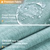 BTTN Teal Linen Textured Shower Curtain, Heavy Duty Waterproof Fabric