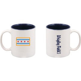 Peerless Embroidery Company Wrigley Field 1914 Mug W/Chicago Flag 2-Sided