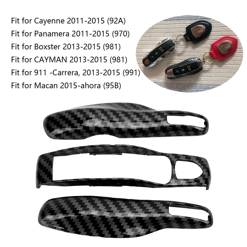 Keyfob Housing Cover Carbon Fiber Color Shell Fit for Cayenne