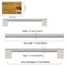 Amerdeco 10 Pack Brushed Satin Nickel Cabinet Pulls 6.3 Inch(160mm)