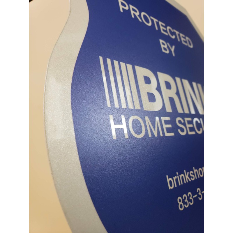 2 New Brinks Security Yard Signs Blue