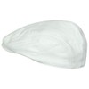 Men's White Real Soft Leather Ivy Beret Newsboy Gatsby Golf