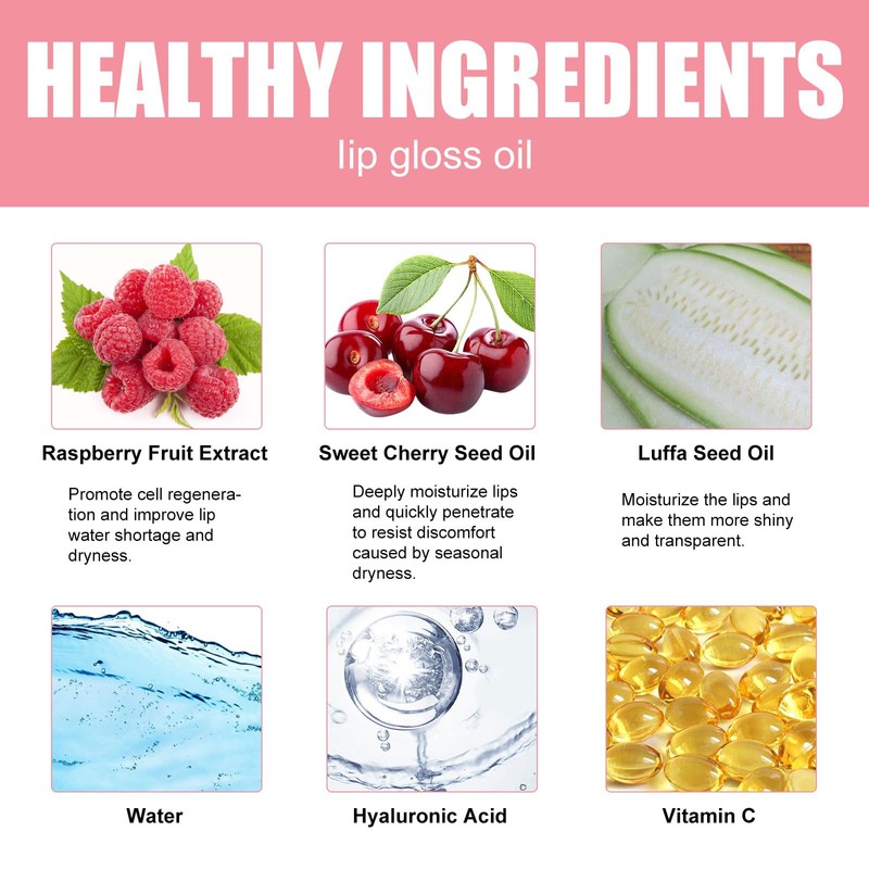 Rich and moisturizing lip gloss, Hydrating Plumping Lip Glow Oil,
