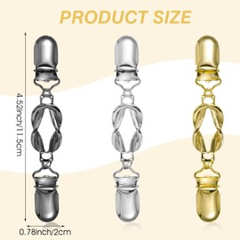 YUXIANLB Sweater Clips Vintage Dress Clips Tie Up Scarf Clip Set 6 Pcs Back Shawl Cardigan Collar Elegant Dress Clip for Cardigan Shawl Clothing Sweater Glove Skirt Scarve Cardigan